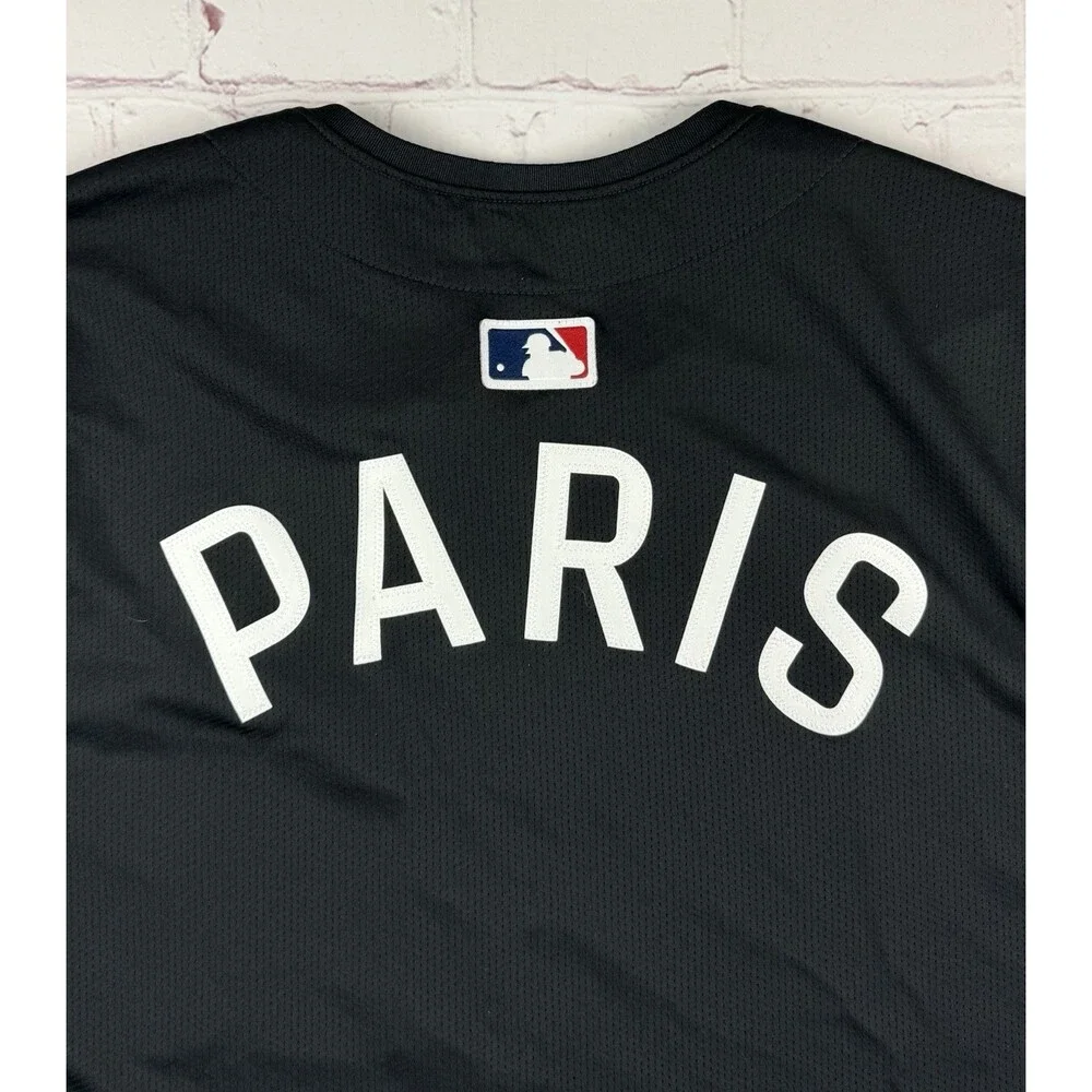 PSG MLB Baseball Jersey Los Angeles Popup Nike Mens XL Paris Saint-Germain Shirt